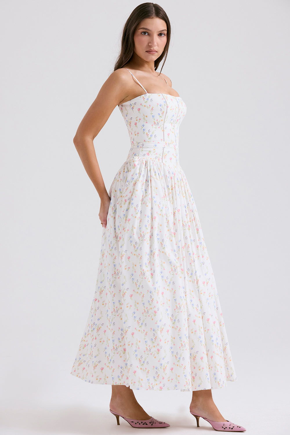 Lison Robe Longue — Fleuri
