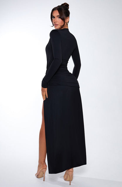 Robe longue Ysabella - Noir