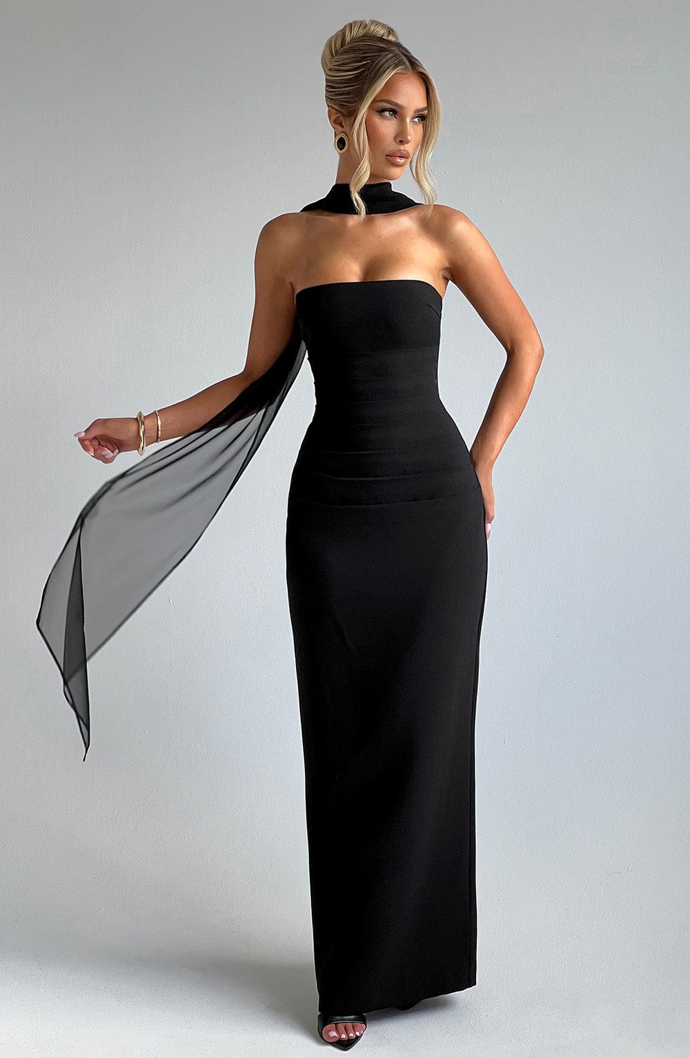 Robe longue Yulia - Noir