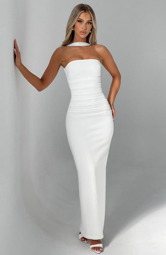 Robe longue Yulia - Ivoire