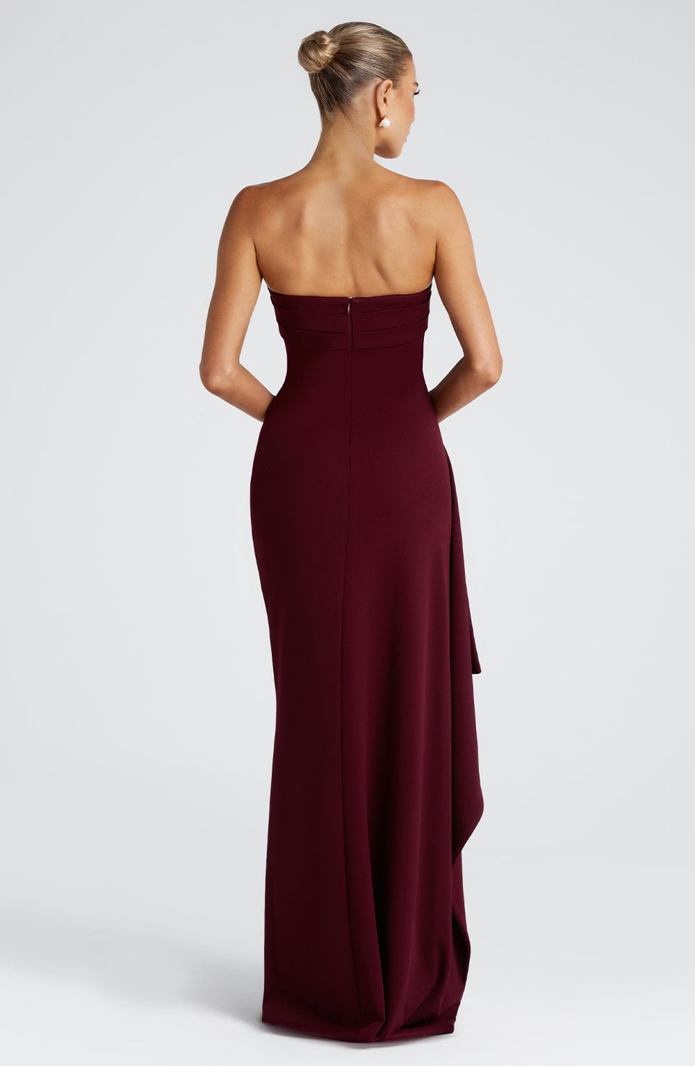 Robe longue Zafira - Laque cerise