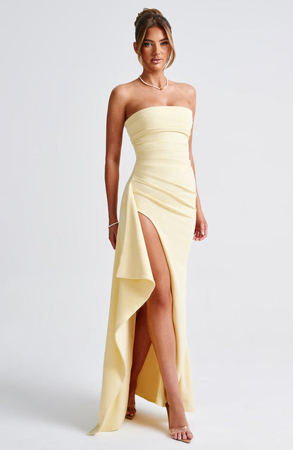 Robe longue Zafira - Citron