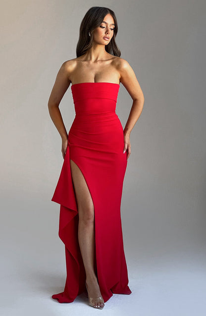 Robe longue Zafira - Rouge